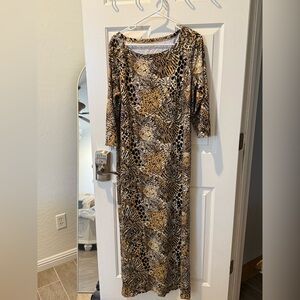 Lilly Pulitzer Leopard Print Maxi Dress XL